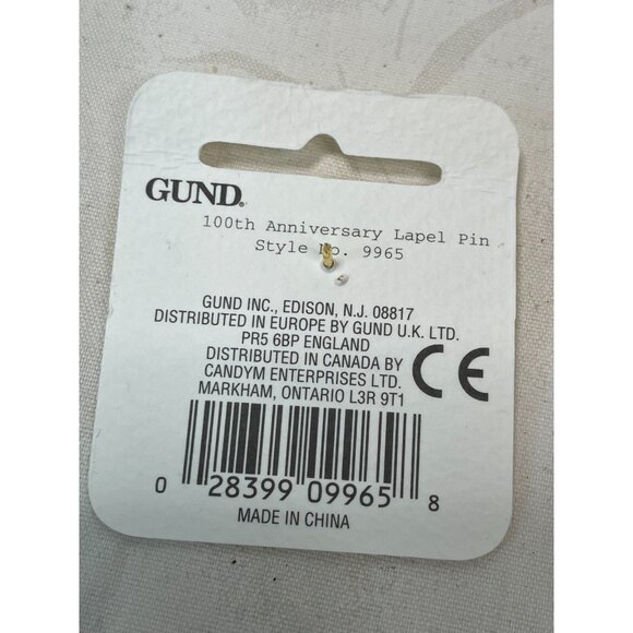 1998 Lot of 4 Gund 100th Anniversary Lapel Hat Pins -New Old Stock - Picture 5 of 7